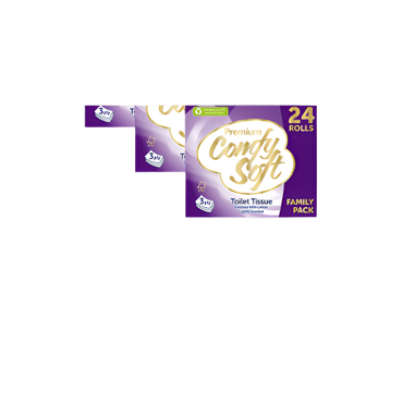 Premium Comfy Soft Quilted 3-Ply Toilet Tissue – 72 Rolls (3 x 24 Rolls) with Delivery Included